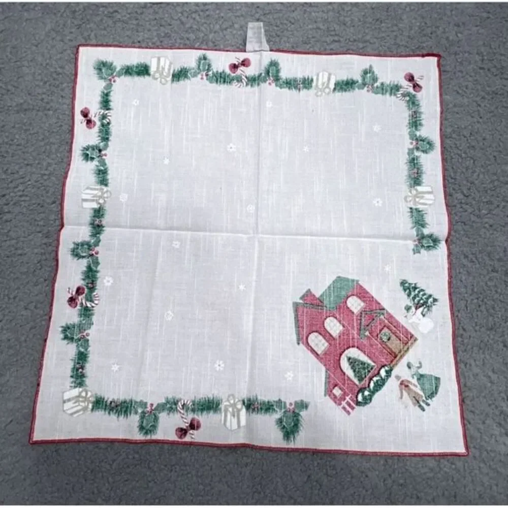 Christmas Winter Bardwil Seasons 17‎ Inch Napkins Set of 7 Holiday Home Carolers